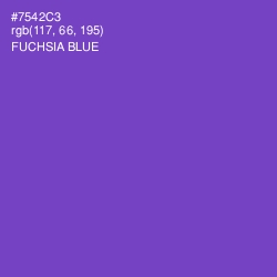 #7542C3 - Fuchsia Blue Color Image